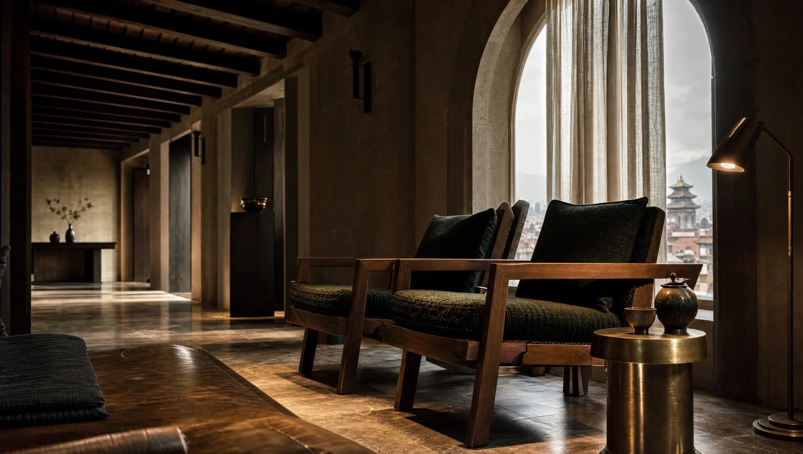 GNS Store furniture in a boutique Kathmandu hotel lobby